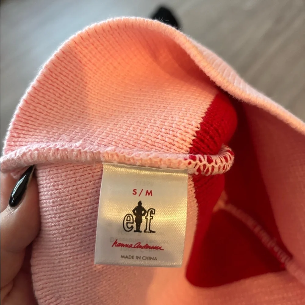 ELF Pink and Red Striped Kids Hat